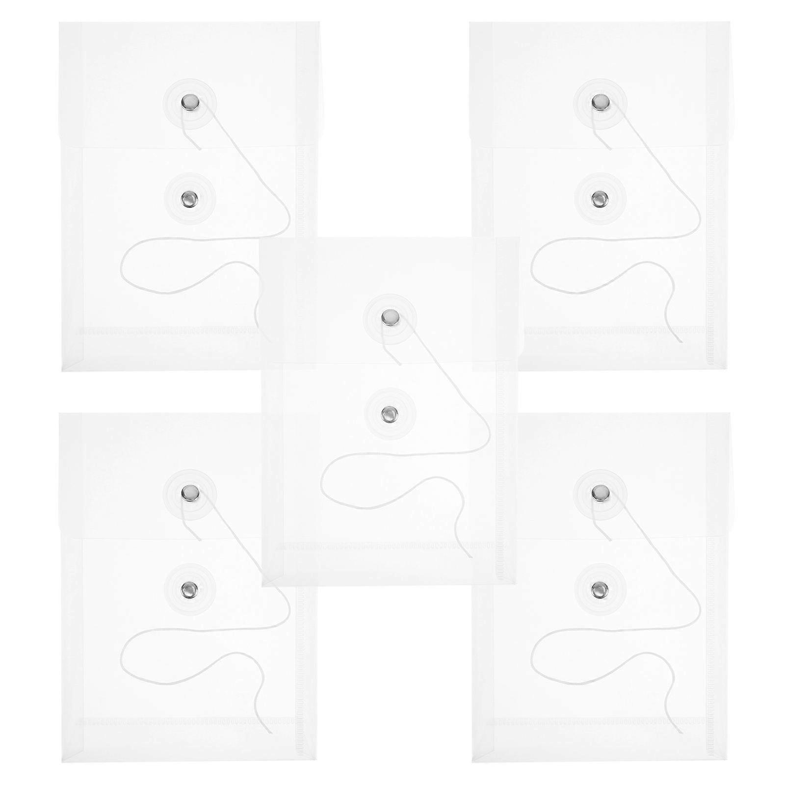 Transparent File Bags 5Pcs for Secure Document Protection and Filing