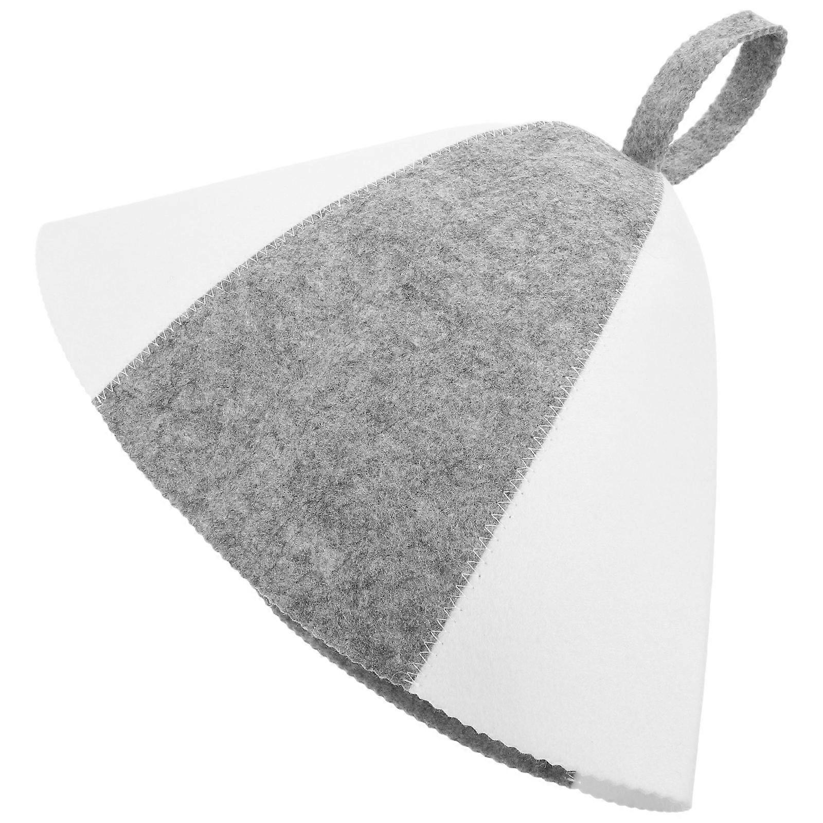 Sauna Hat Felt Cap for Steam Hair Drying 2Pcs Reusable Set