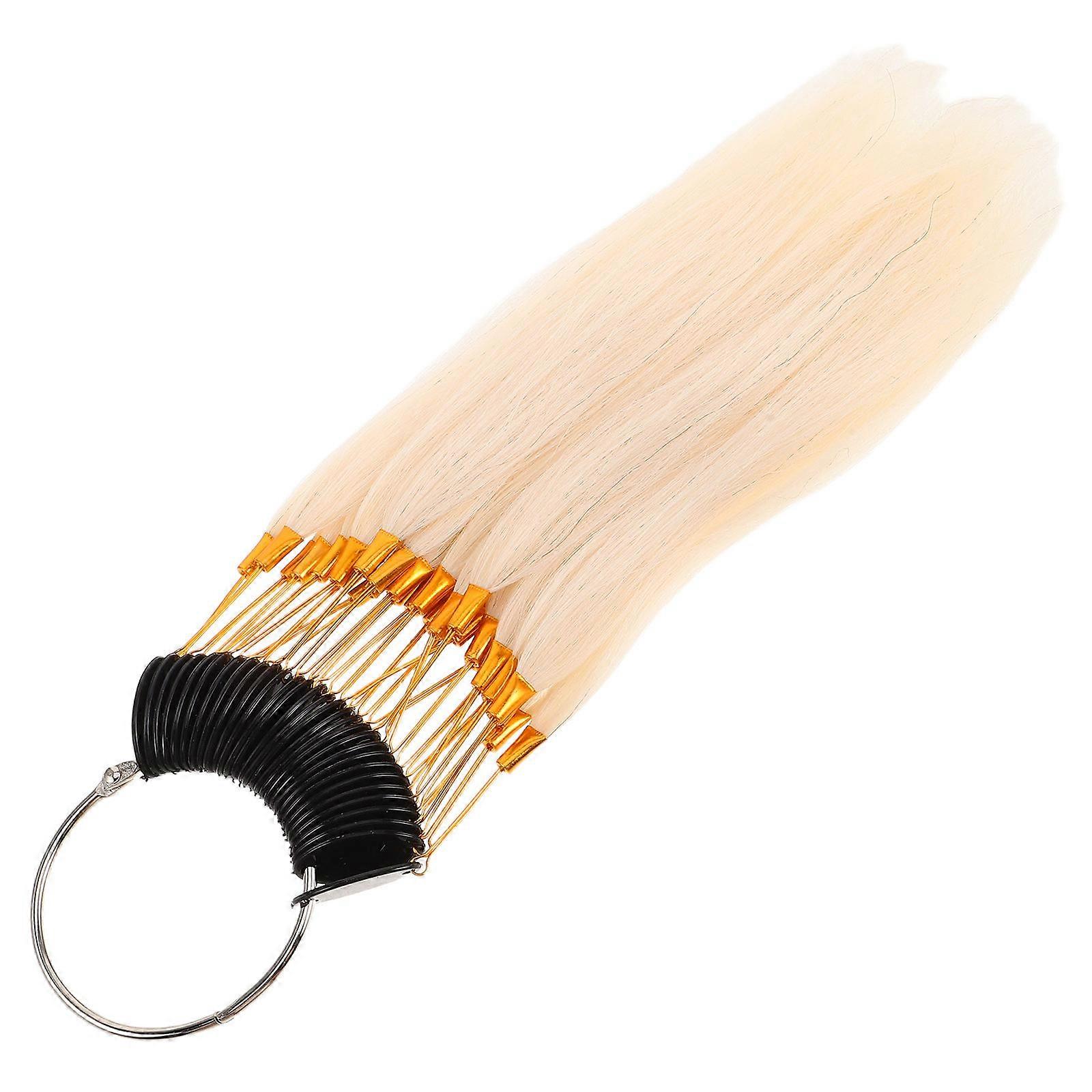 Human Hair Samples White for Hair Color Testing 4Sets Rings