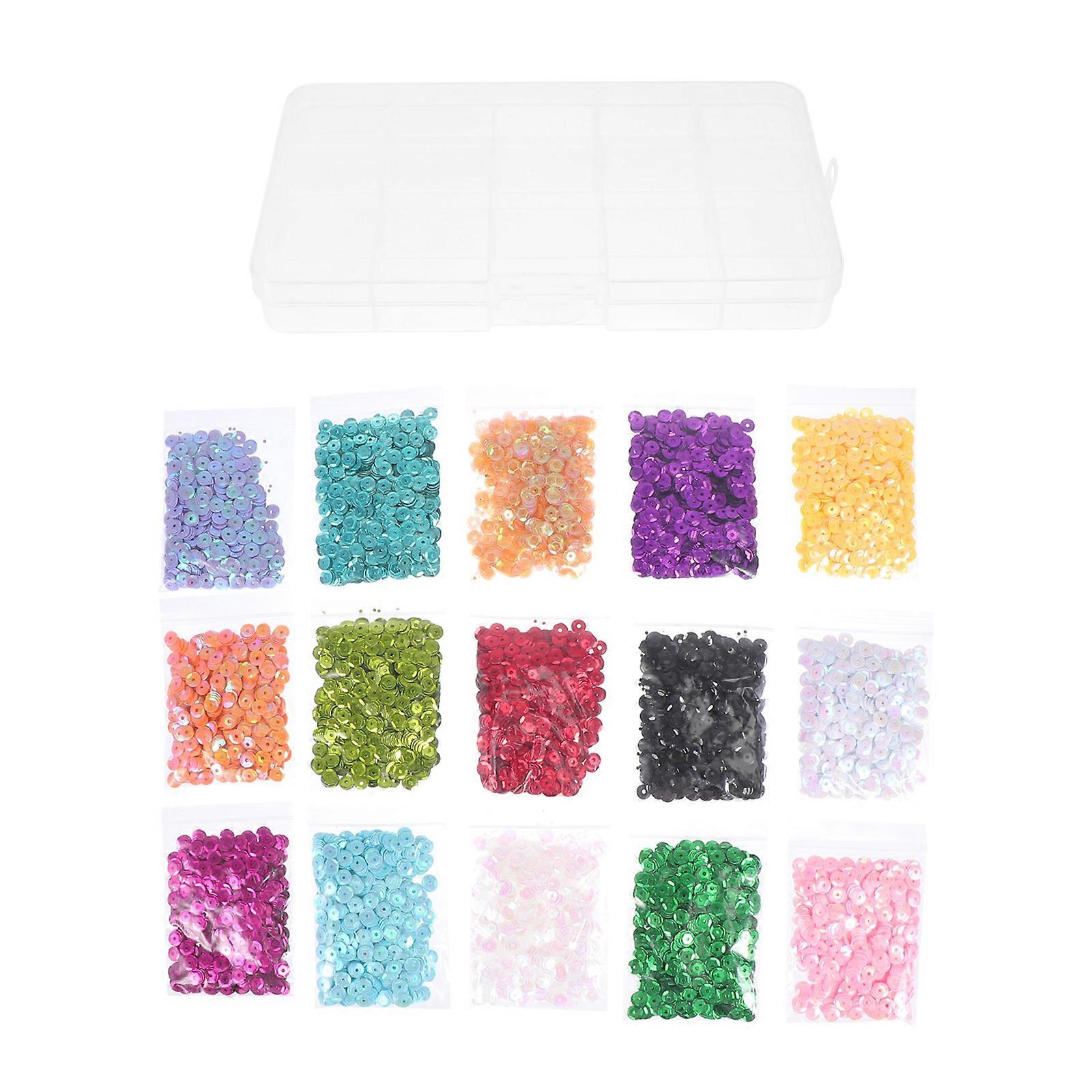 DIY Sequins Decoration for Clothes Plastic Material 1 Box Assorted Color