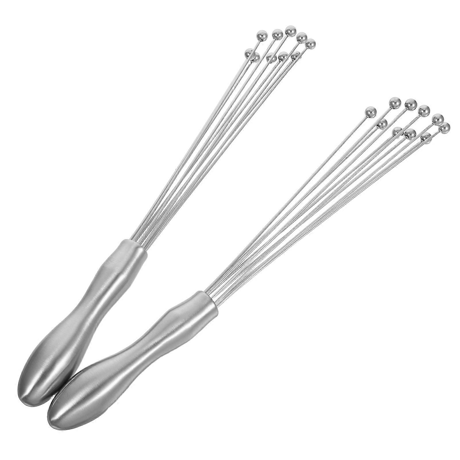 Manual Hand Whisk Stainless Steel Ball Whisk for Egg Beating 8Pcs