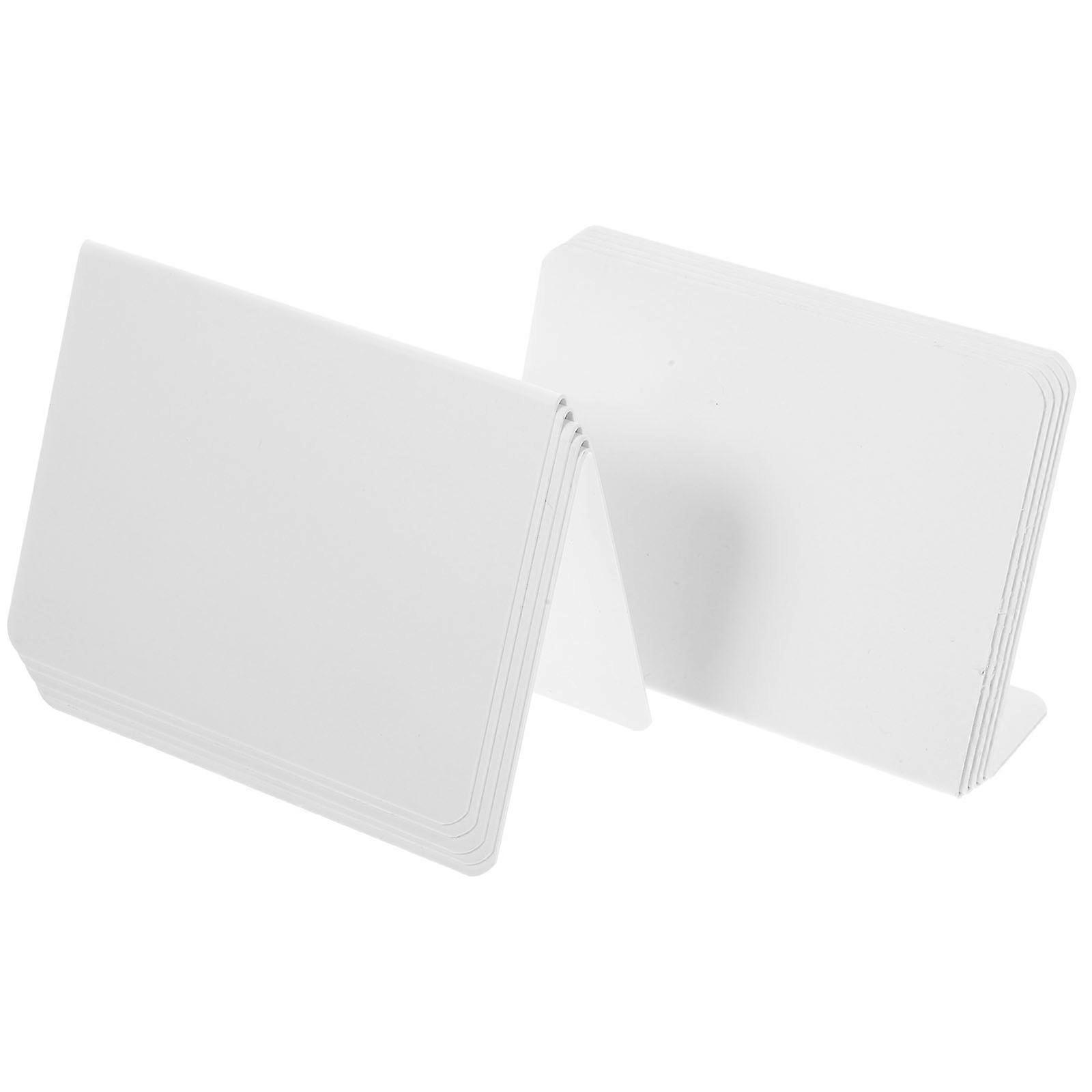 Dry Erase Acrylic Sign for Display 30Pcs White Acrylic Table Stand