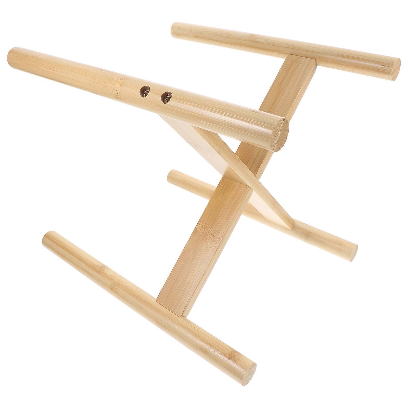 Bamboo Planter Stand for Display 2Pcs Sturdy Flower Pot Holder
