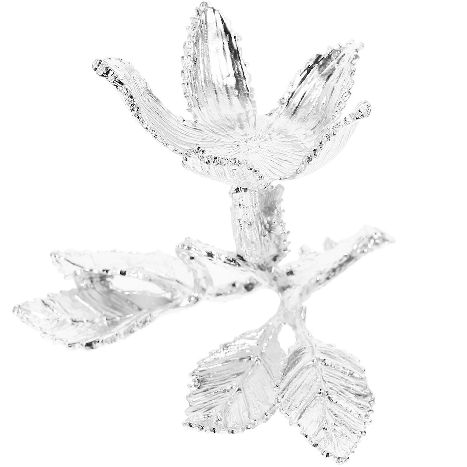 Silver Metal Display Stand Specimen Holder for Storage 4Pcs Easel