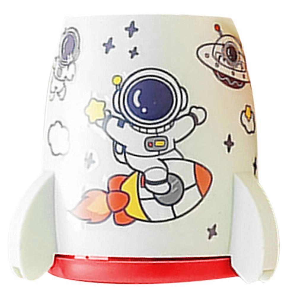 Desktop Rocket Shaped Makeup Brush Cup 3Pcs For Office Workers And Women Perfect For School With Stable Bottom Design