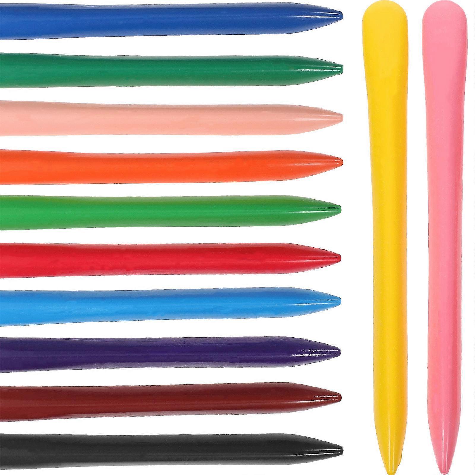 Washable Palm Grasp Crayons 12Pcs Assorted Drawing Tool Safe for Children Durable