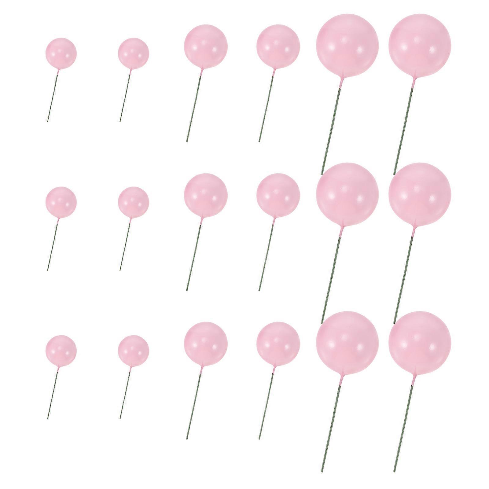 Egg Decoration Plugin Pink Foams Ball Cake Insert for Wedding Cake Decor 30Pcs