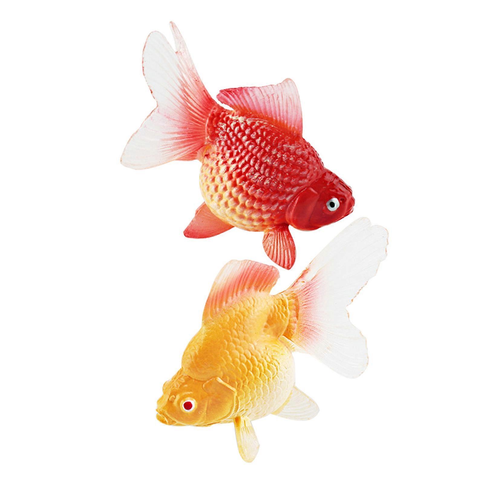 Simulation Goldfish Model Goldfish Figurine for Decoration 8Pcs Set