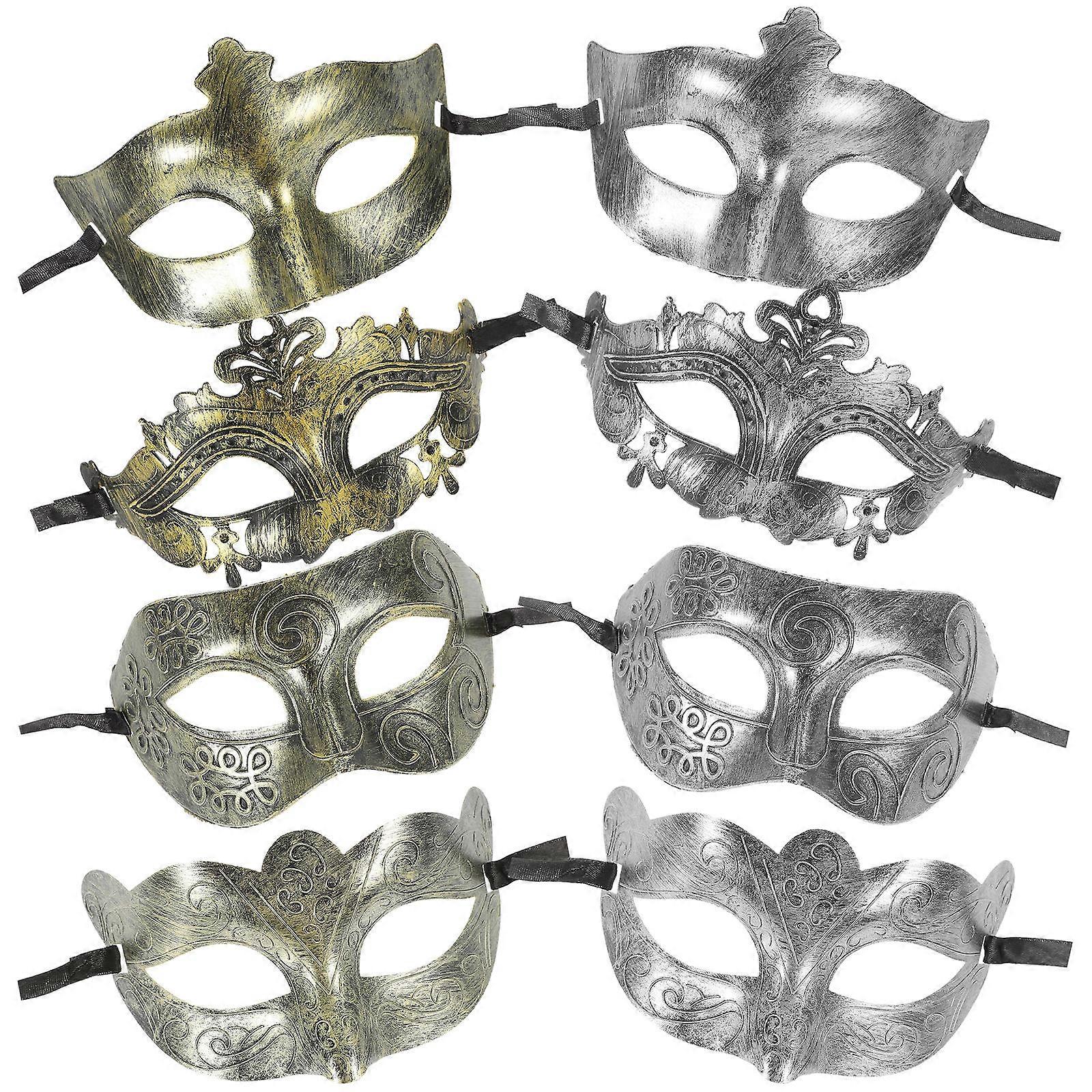 Plastic Masquerade Mask Venetian for Decoration 24Pcs Assorted Colors