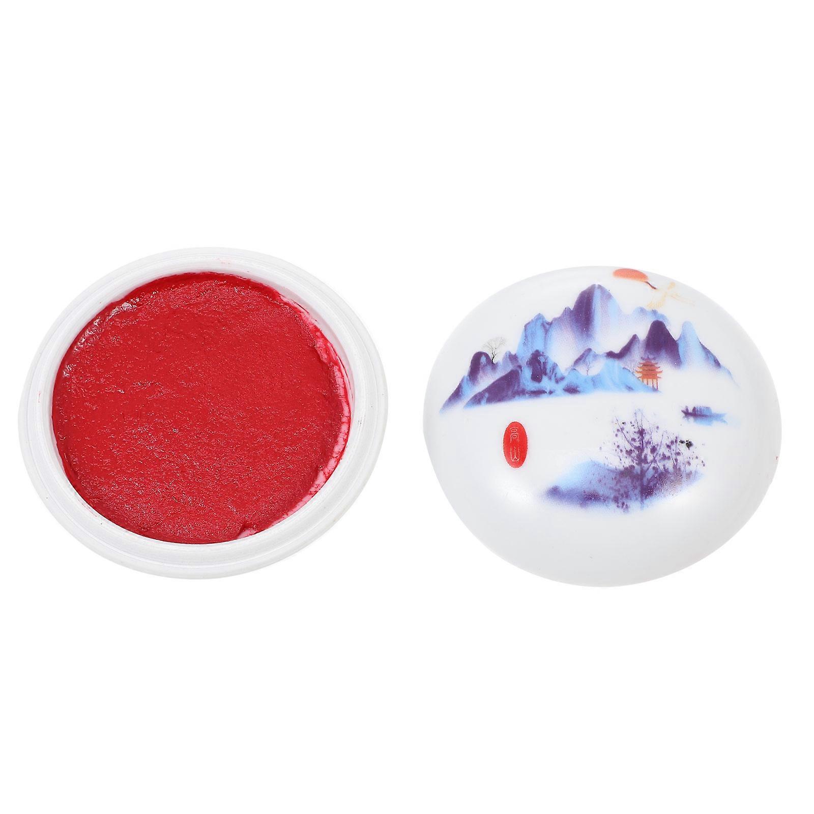 Chinese Painting Ink Pad 2Pcs Suitable For Calligraphy Enthusiasts And Artists In Blue Color For Sealing And Moisture-Proofing