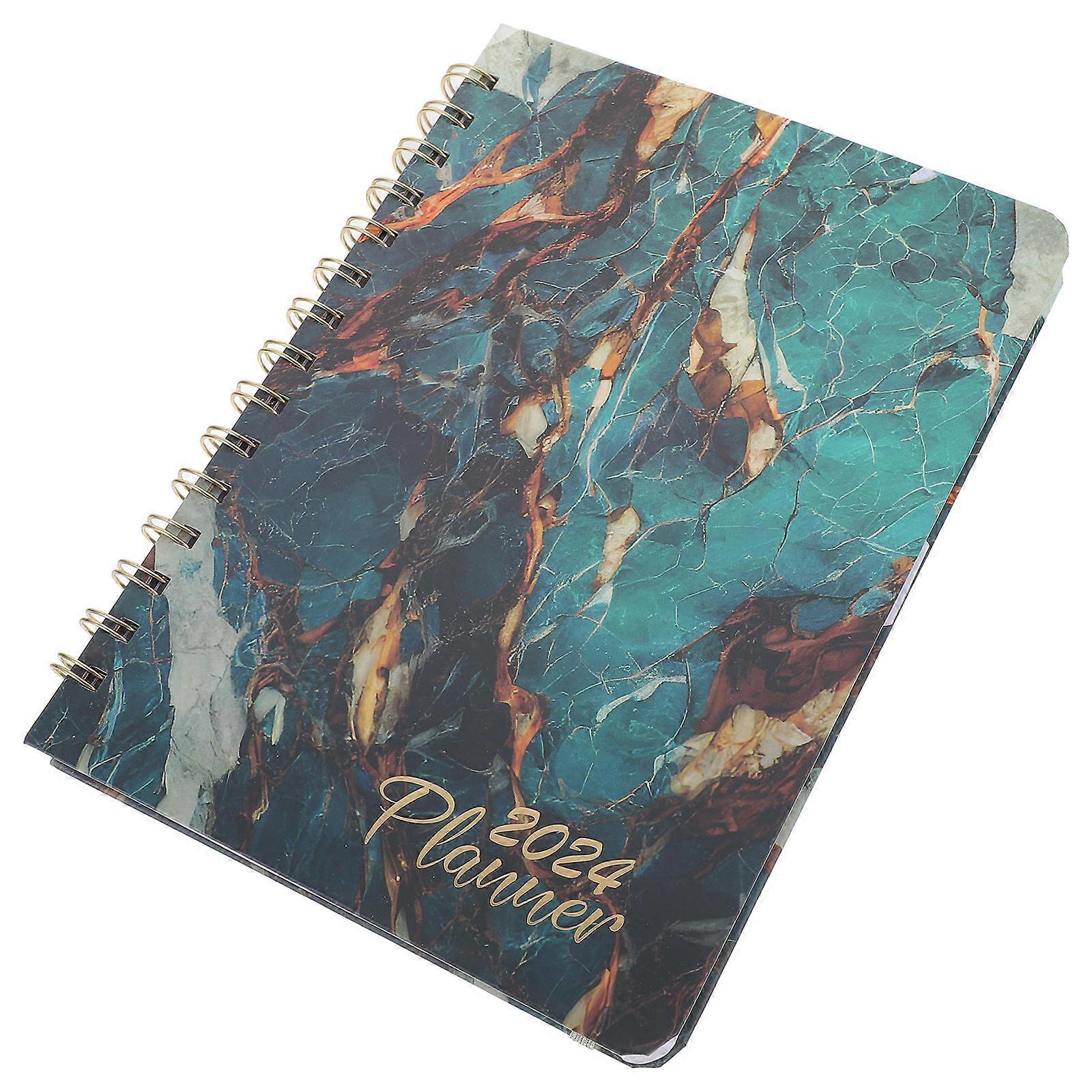 2024 Agenda Notebook For And Daily Use In Decorative Design With Paper Material 3Pcs