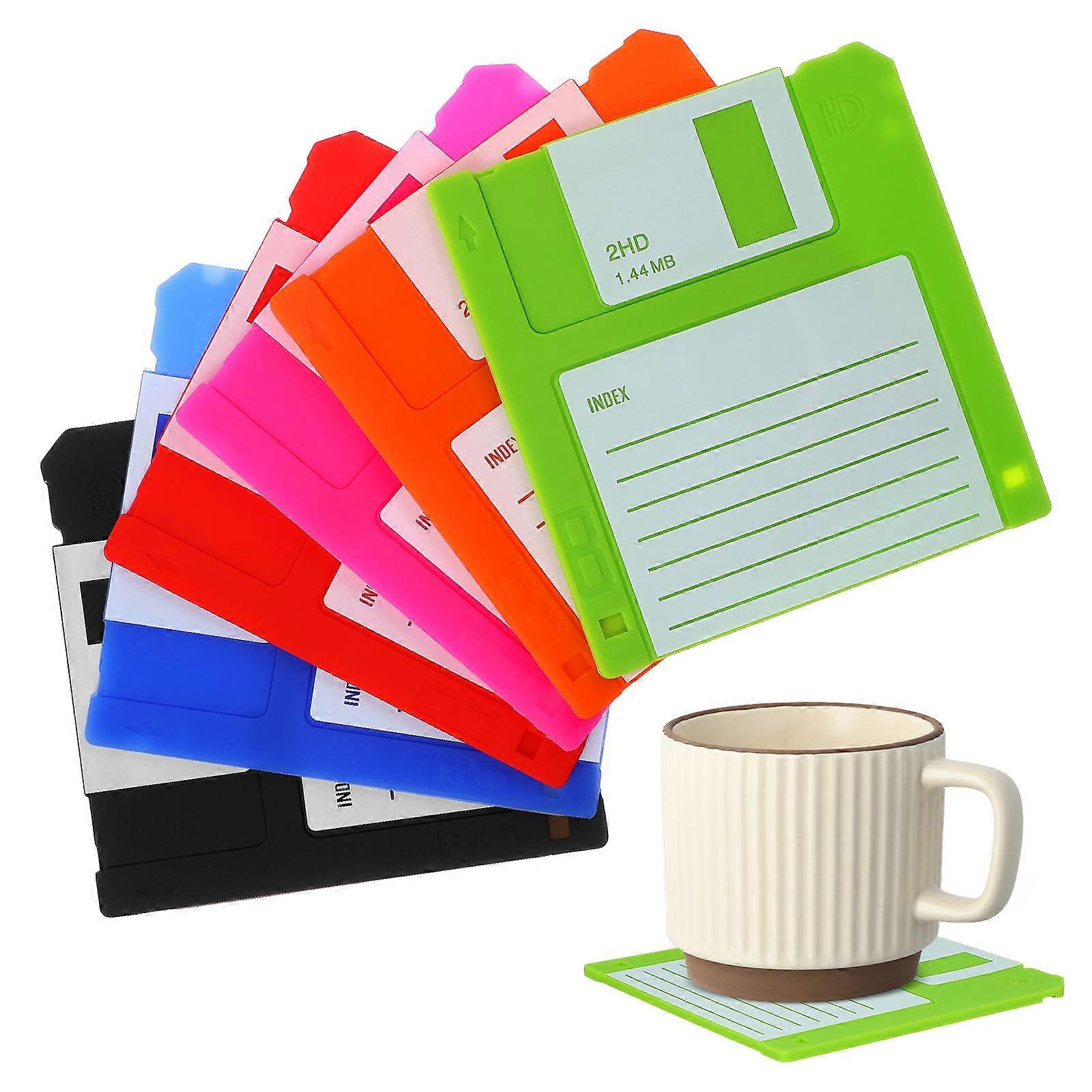 Cup Coasters Silicone Retro Cup Cushion for Kitchen Use 12Pcs Multi Color