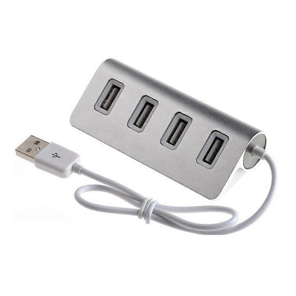 Silver 4 Port Data Hub USB 2.0 Hub for Electronic Devices 3Pcs