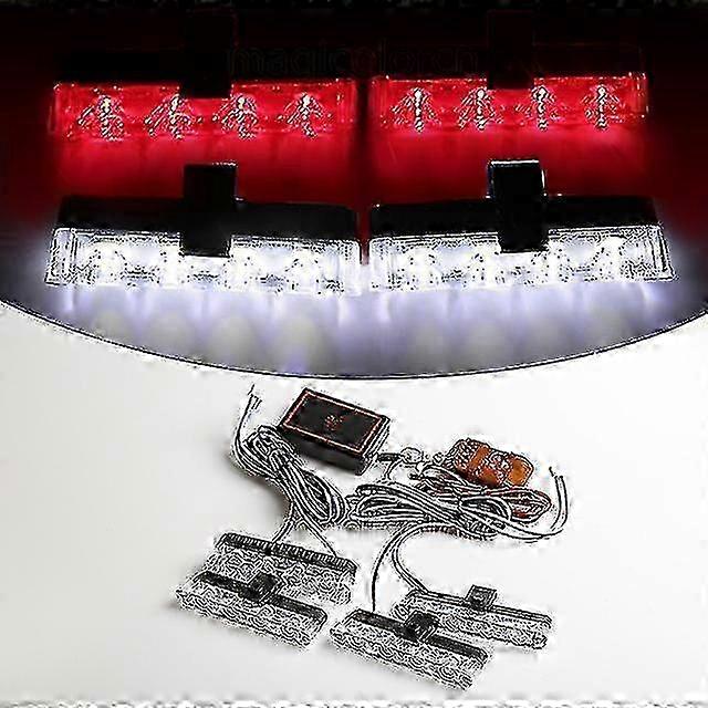 Grill Car Led Light Strobe Red Blue Emergency Remote Wireless Control Flash Signal Fireman Beacon Warning Lamp