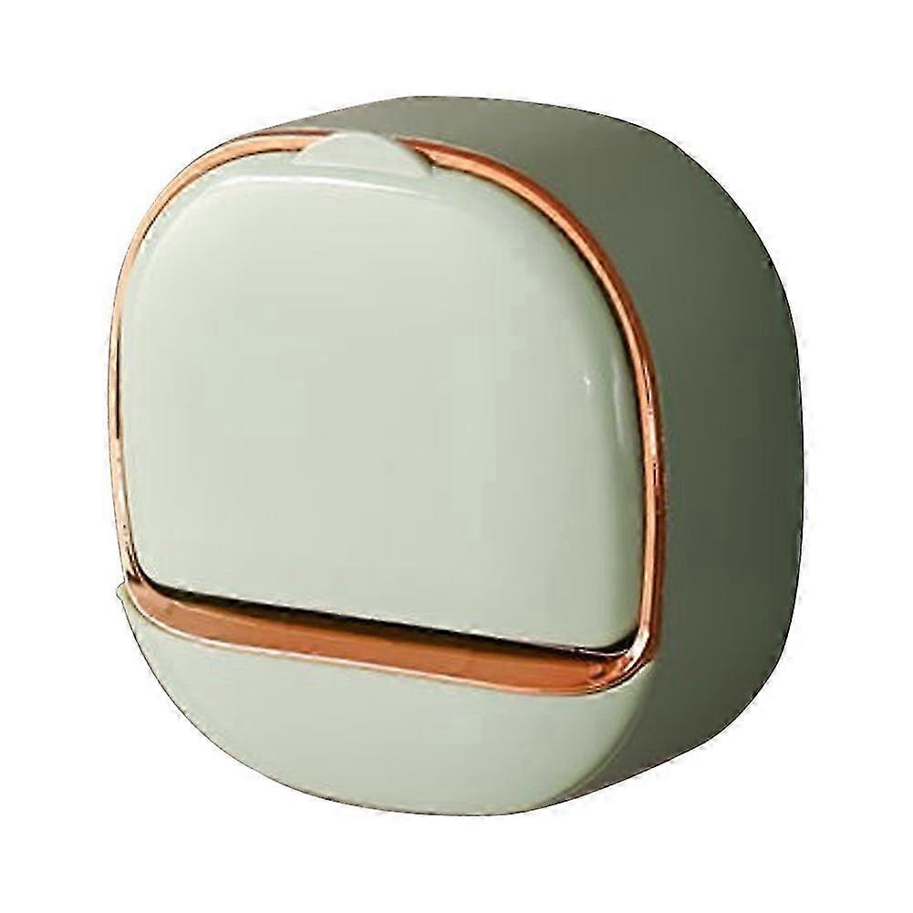 2025 Waterproof Soap Dish with Drainage Box, Wall Mounted Soap Holder Box w Drain&Lid