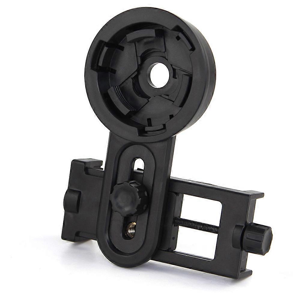 Telescope Cell Phone Camera Mount Holder For Outdoor Observation And Bird Watching With Black Rectangular Design And Camera Alignment Function 1Pcs
