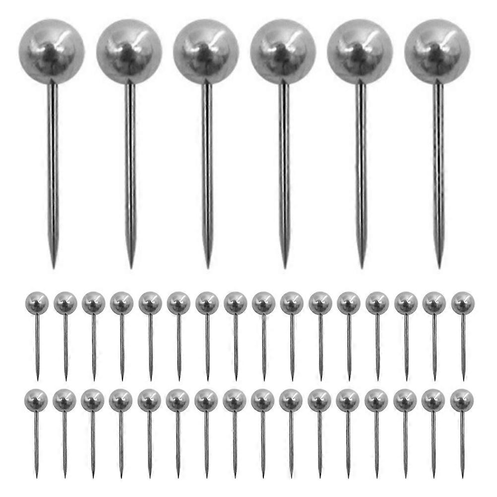 Silver Map Pins for Wall Display 1000Pcs Round Head Push Pins