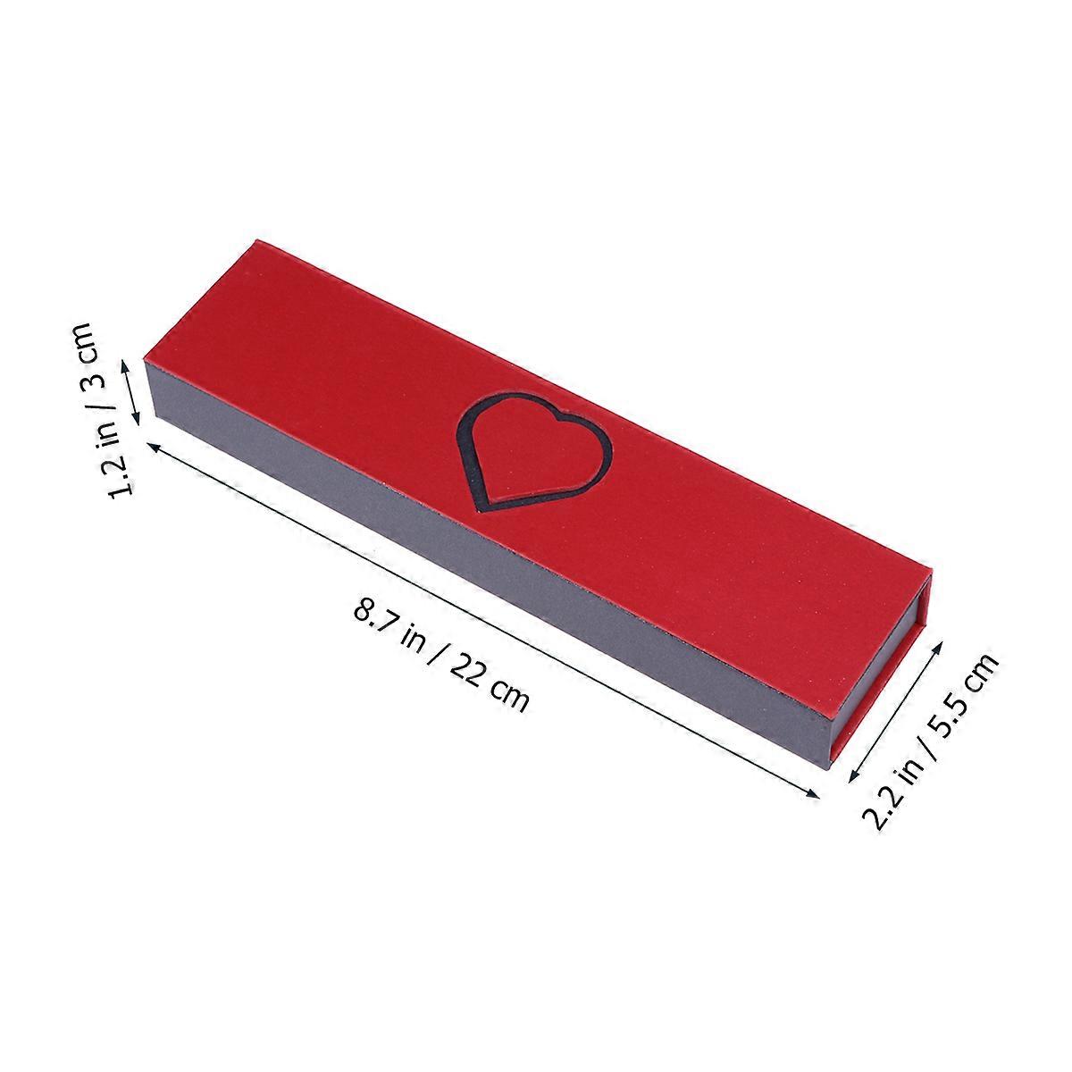 Wedding Ring Box Red Heart Pattern for Packing Jewelry