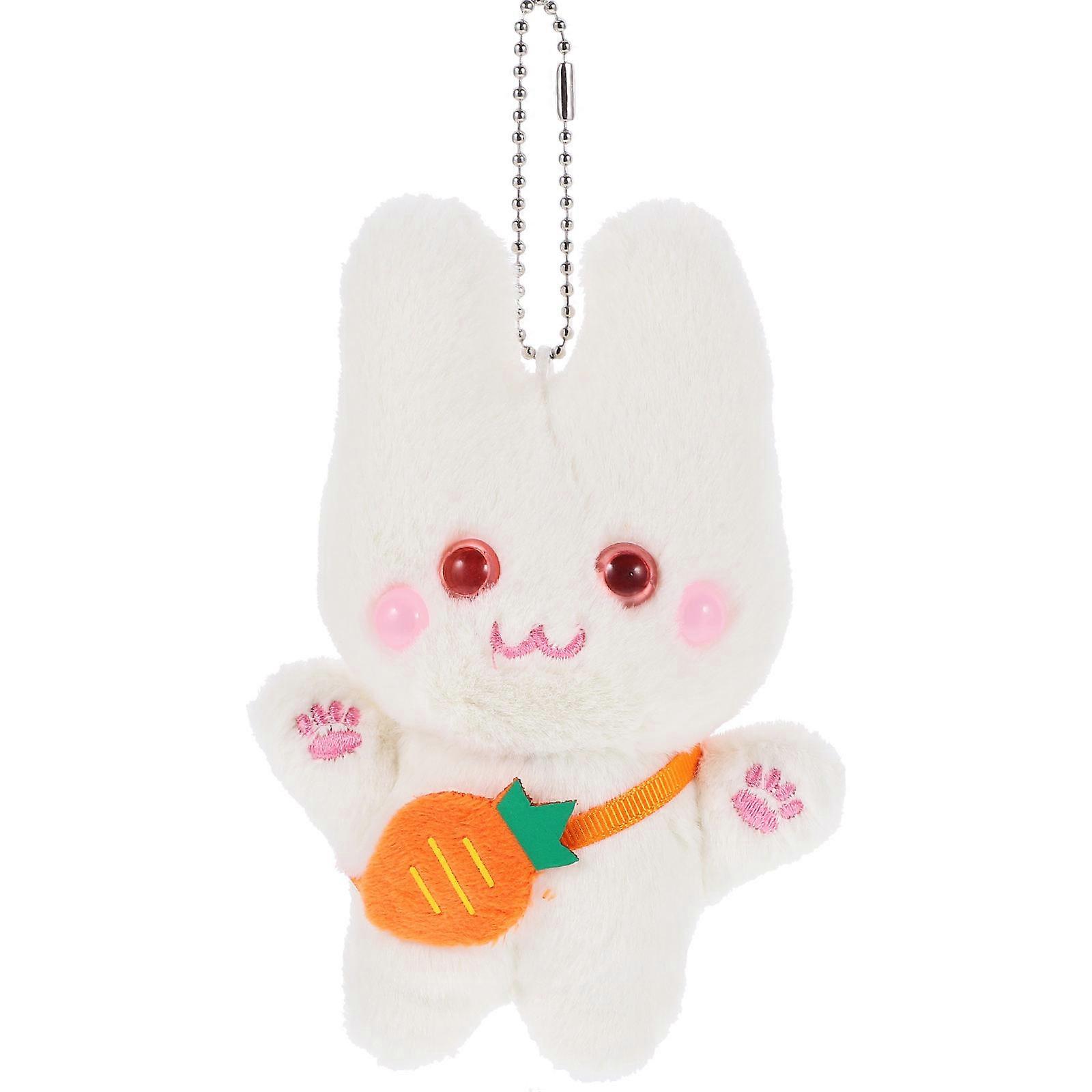 Yellow Stuffed Bunny Key Chain for Decoration 5Pcs Plush Hanging Ornaments