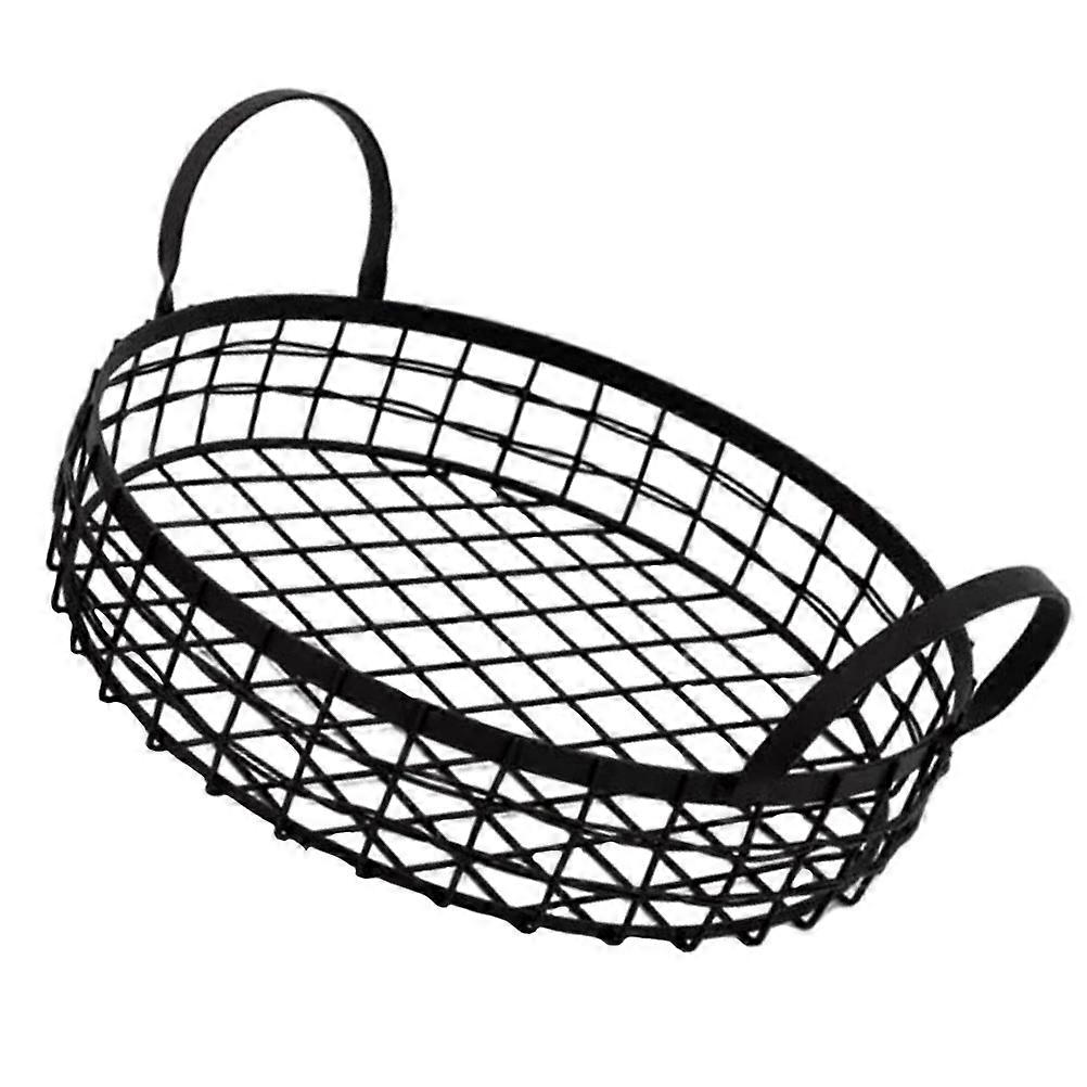 Ironwork Basket 1Pcs Black Fruit Storage Basket for Storage with Stable Design