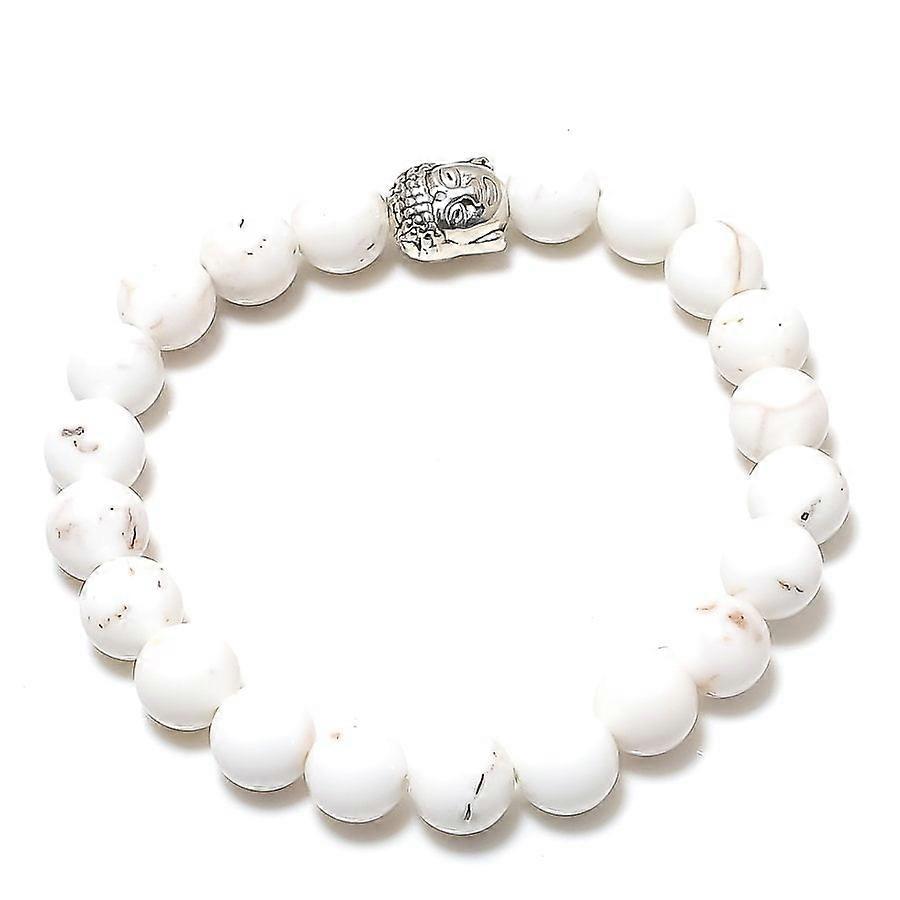 Natural White Coral Gemstone Handmade Cuff Adjustable