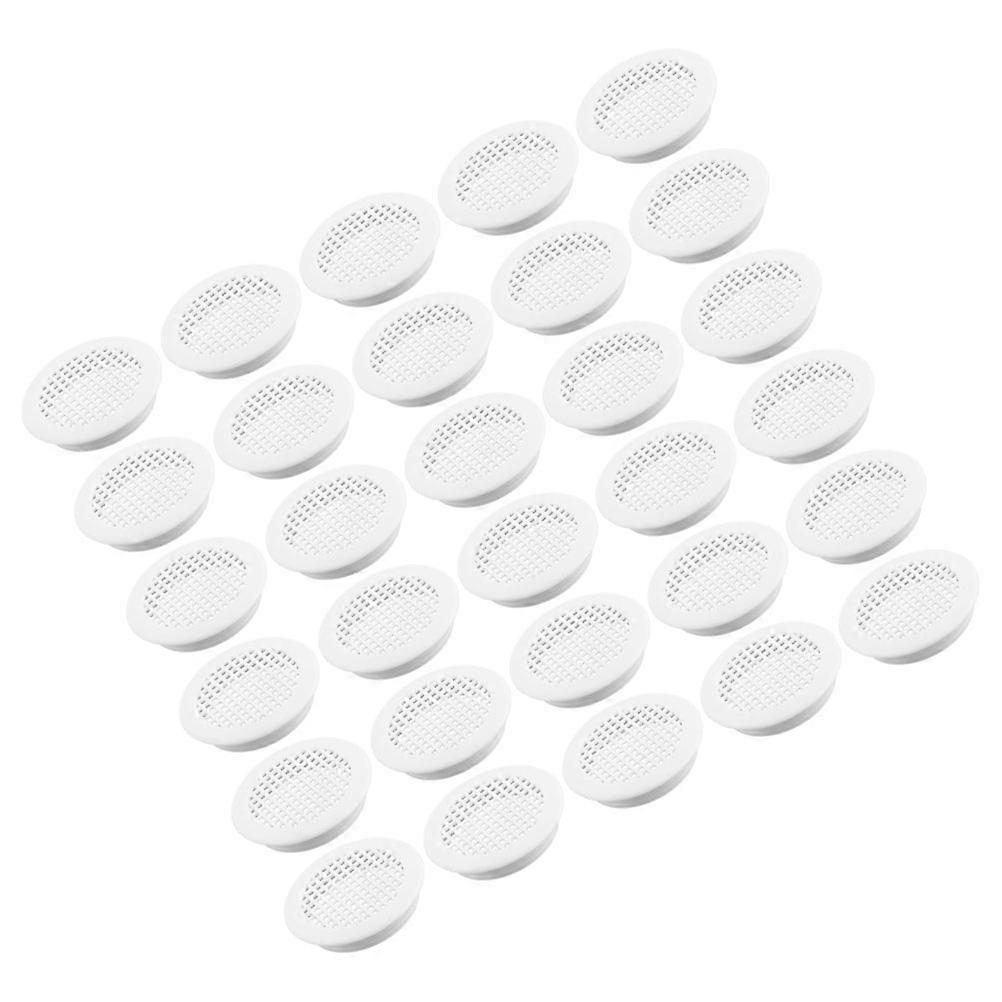 Soffit Vent Cover for Cabinet Ventilation Air Flow 50Pcs White Plastic