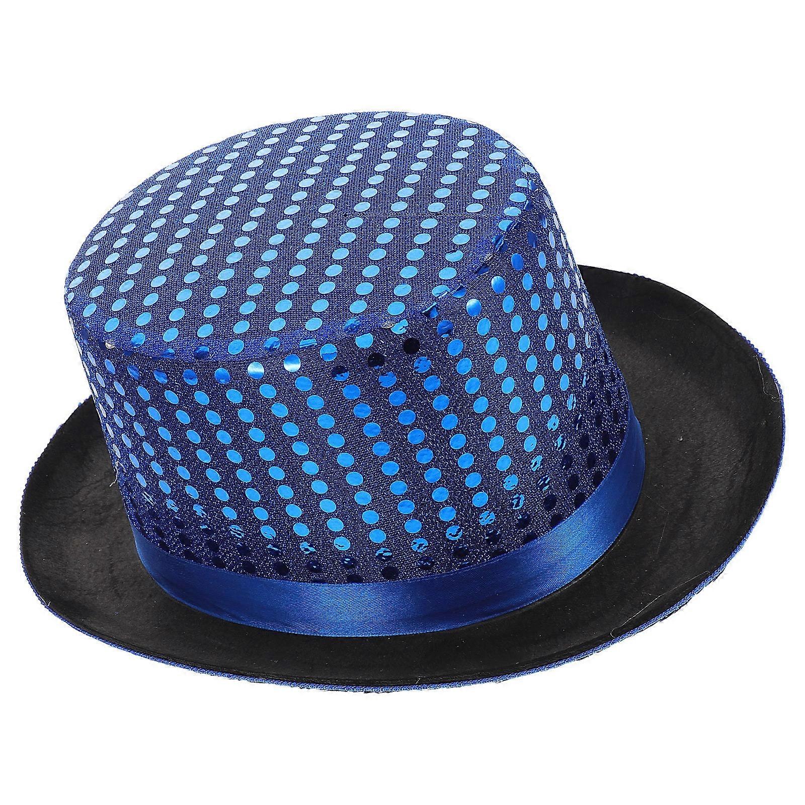 Festival Hat Sequin Top Hat for Men for Stage Performances 2Pcs