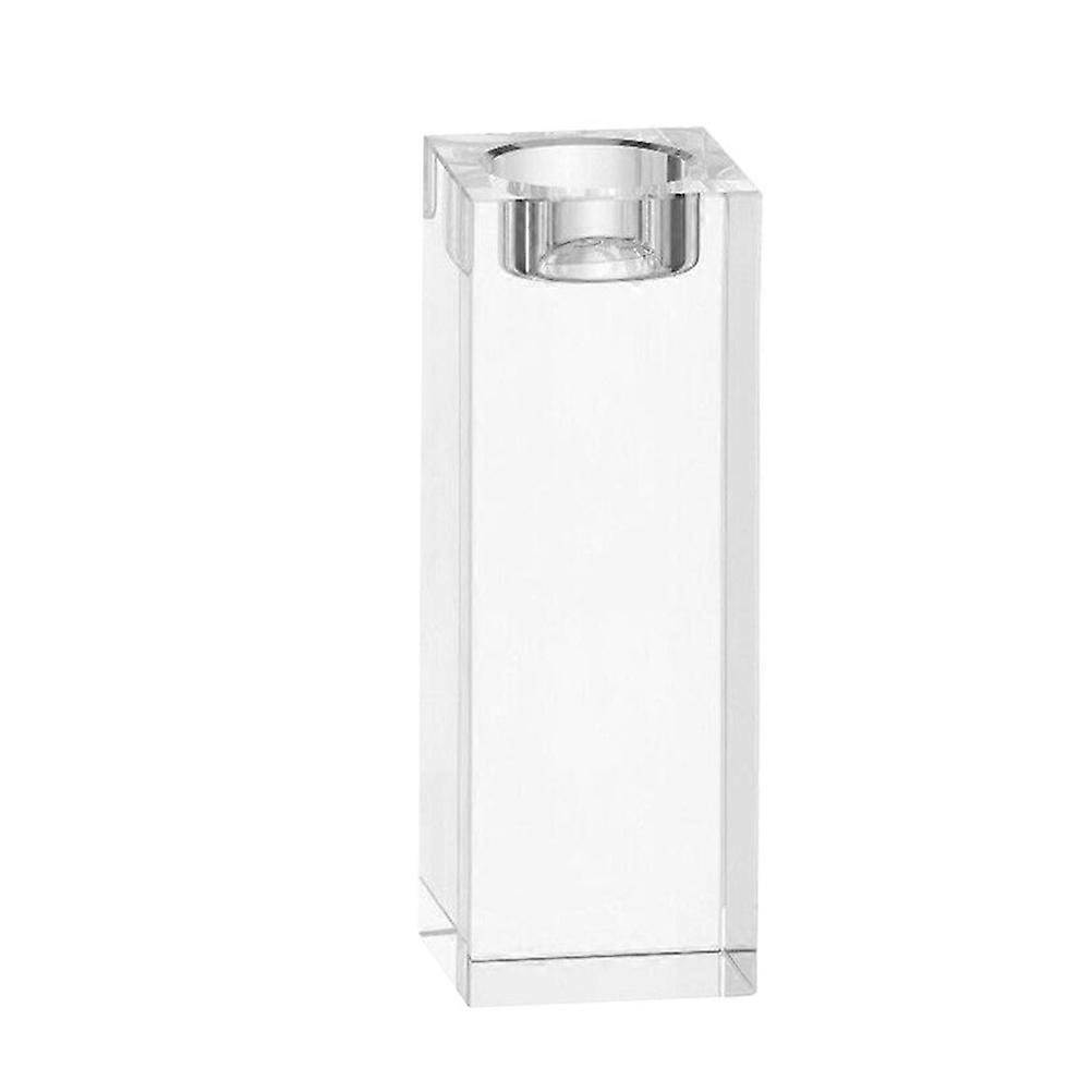 Crystal Cube Candle Holder for Holding Candle 3Pcs Transparent Candlestick
