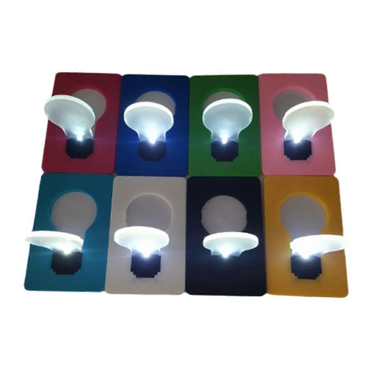8pcs Pocket Card Lamp Mini Portable USB Mini LED Night Light Bulb