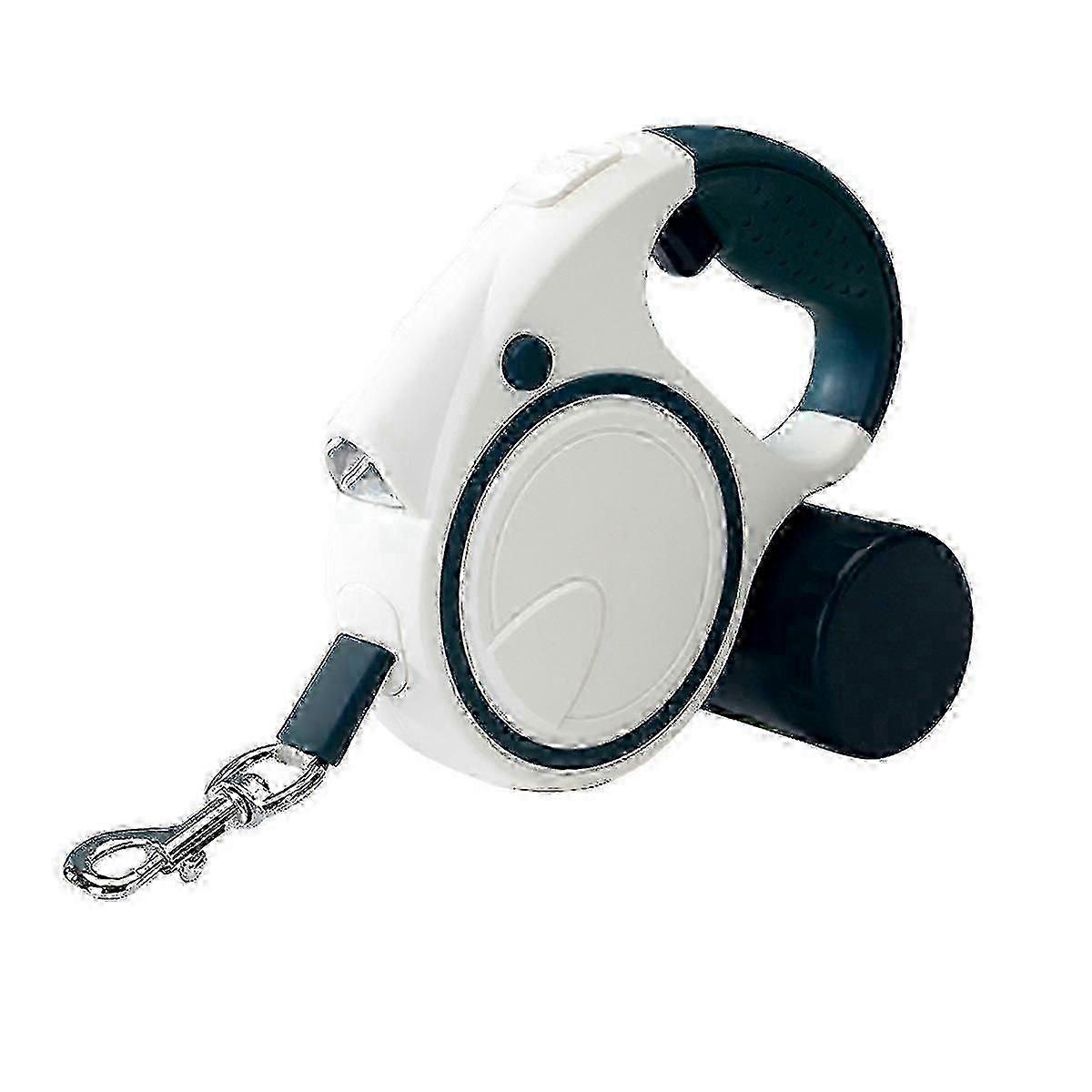 مقود القابل للسحب مع مصباح يدوي LED ، مقود طويل خال من 360 تشابك مع موزع كيس أنبوب (أزرق) جديد