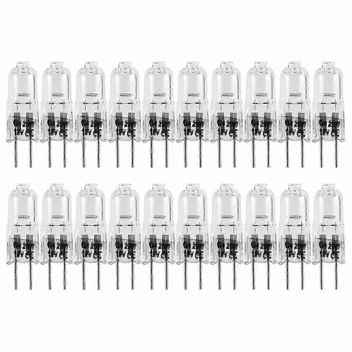 20-Pack G4 Halogen Bulbs, 20W 12V Clear 2-Pin Light Bulbs for Appliances and Signals