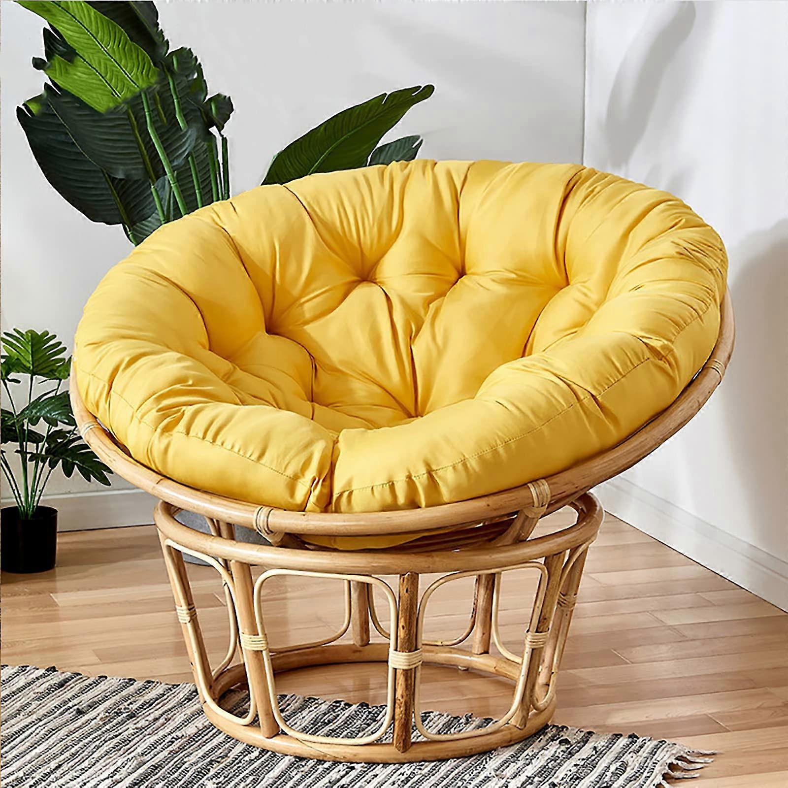 Thickened Overstuffed Round Chair Cushion For Hanging Egg Swing Rocking Chair 60x60 cm 23.62x23.62 in