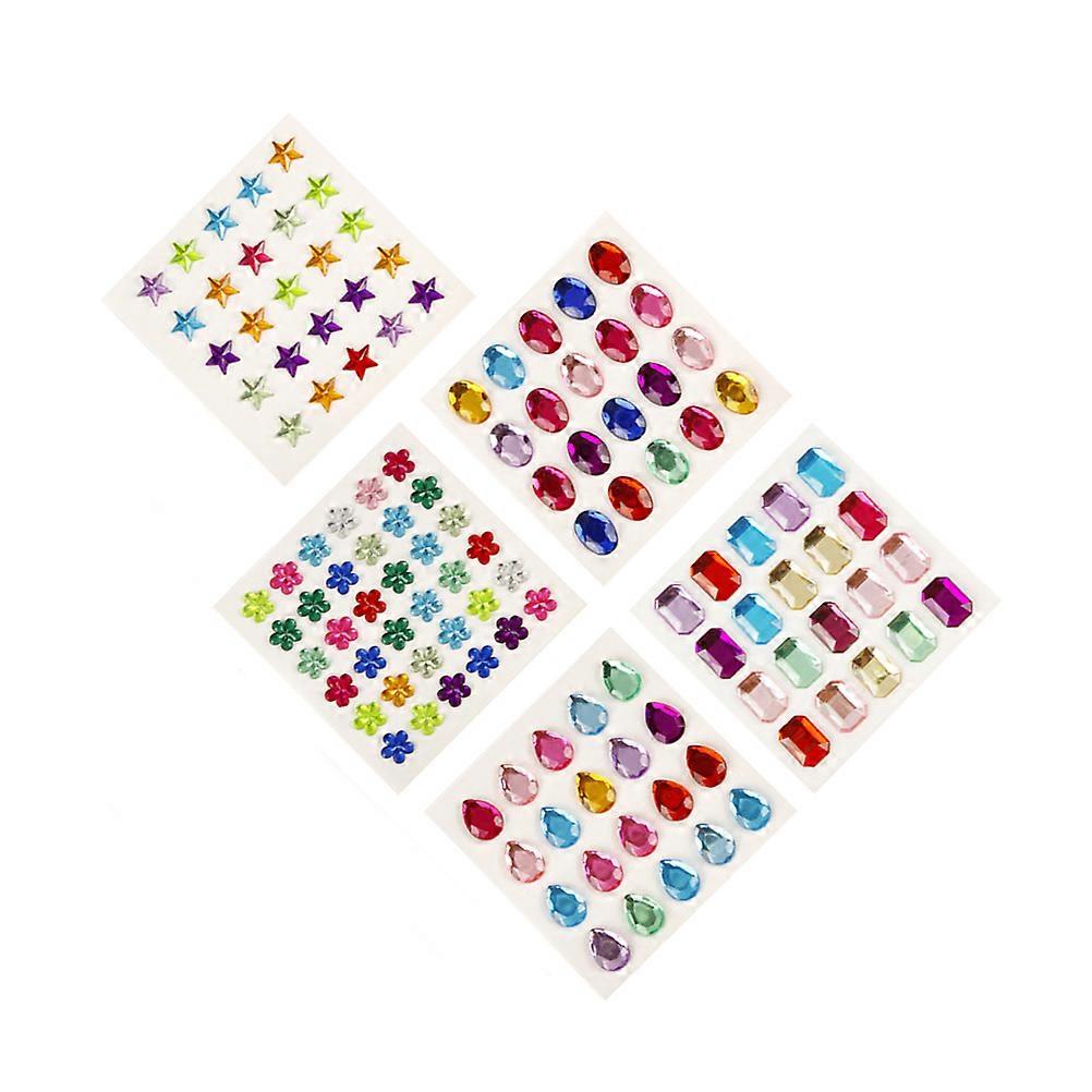 Ruban strass acrylique, autocollant longue durée, octogone multicolore, 10 feuilles