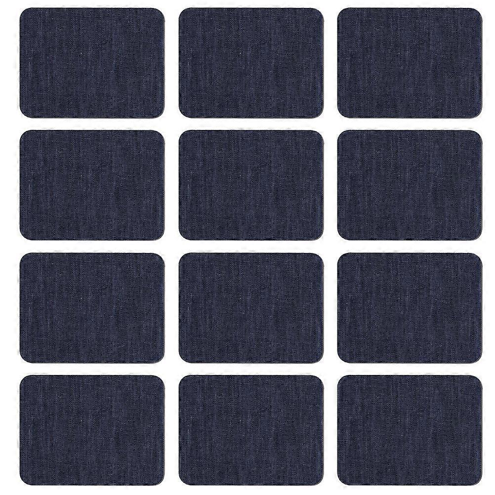 Patches For Bags Ironing Patches Adhesive Denim Simple Design Dark Blue 12.50x9.50cm Craft Enthusiasts 20Set