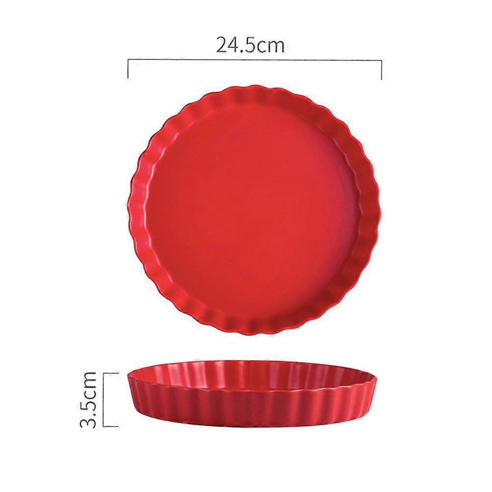 Tableware Ceramic Plate Microwave Safe Dishwasher Safe Round Chic For Home Users Restaurant .5*3.5cm 1Pcs
