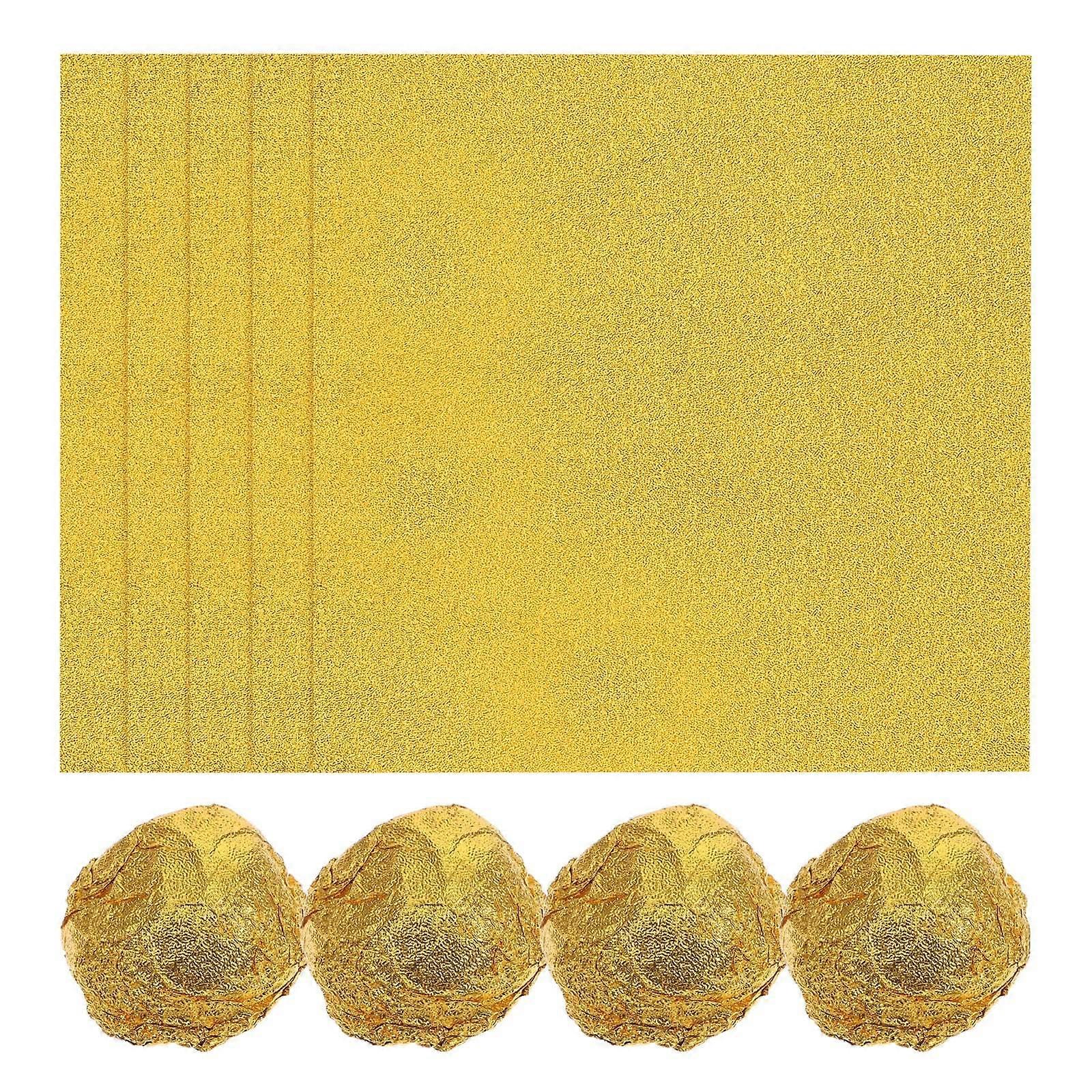 Chocolate Wrapping Paper Aluminium Foil Wrappers for Wrapping 400Pcs Golden