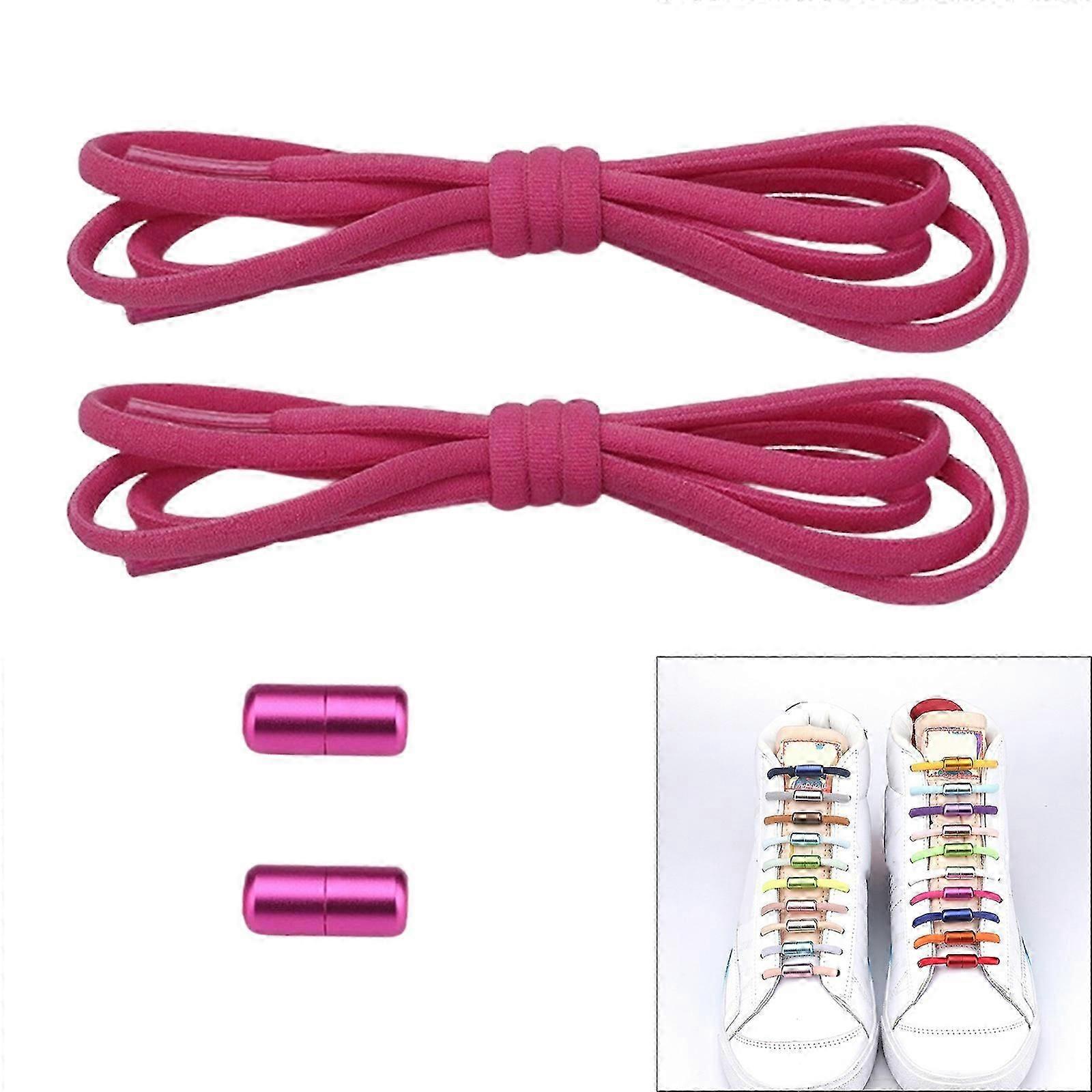 Elastic No Tie Shoelaces for Effortlessly Wear Sneakers Shoe Strings with Metal Aglets for Students and Professionals brown_c*