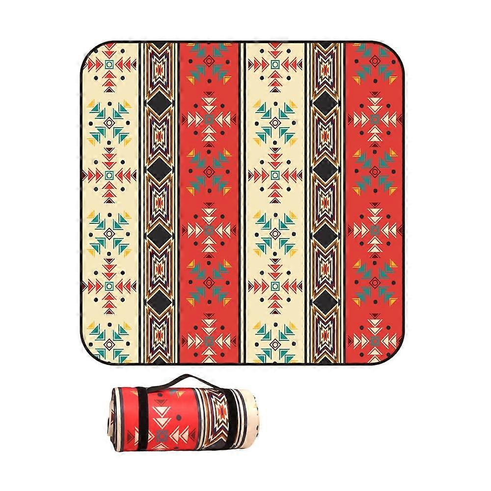 Picnic Blanket Waterproof Bohemian Style 150x200 cm Style 1 Foldable SandProof Mat Washable Portable for Wet Grass
