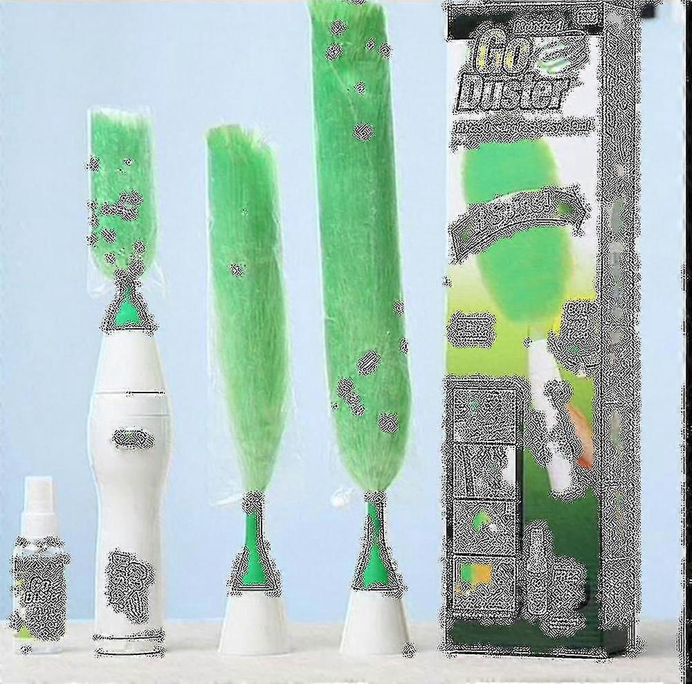 Electric Go Duster Dust Multi Function Motorized Spins Cleaning Tool Feather New