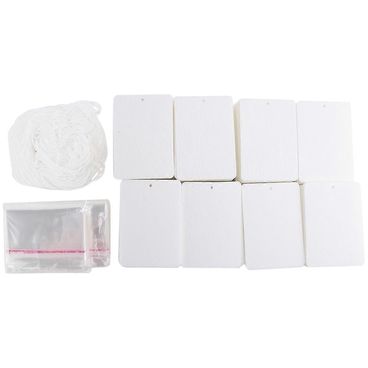150 Pieces Sublimation Air Freshener Blanks Felt Rectangle Fragrant Sheets with Elastic Rope and 200