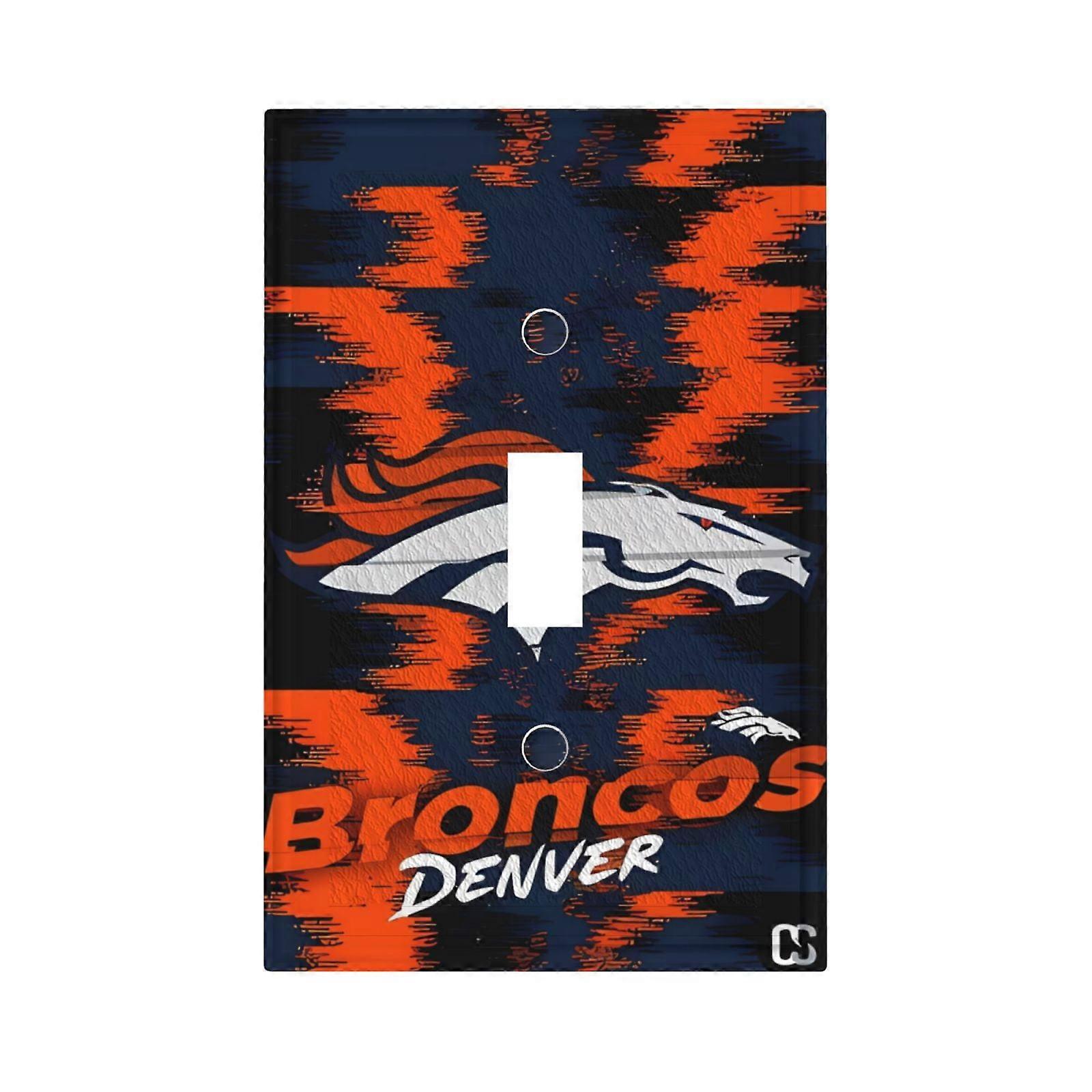 Broncos Switching Lights Single Leather Roman Frame Switch Panel Wall Panel Single Double/Pull Light Switch