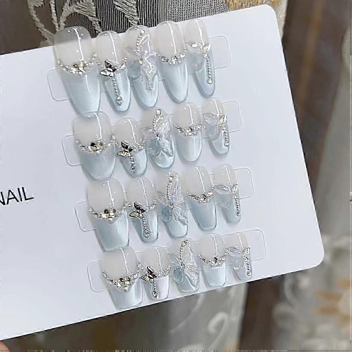 Wearable Nail Art, False Nail Patches, High-end Cat Eye Series, Reusable, Nail Art Patches