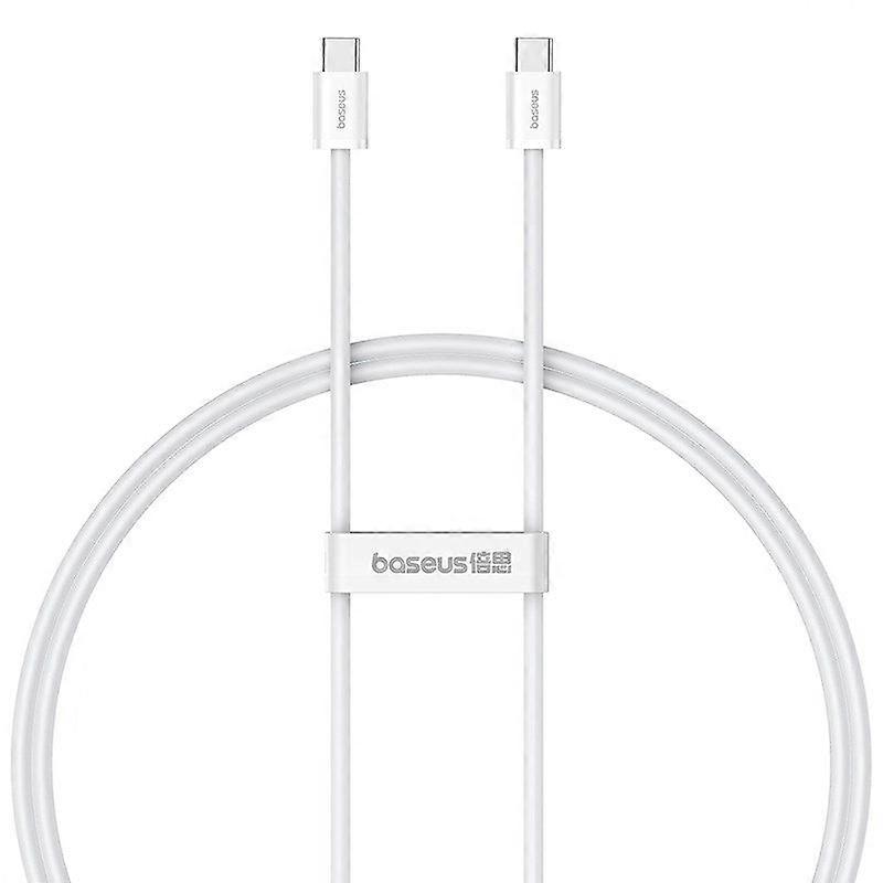 Cable de datos Baseus Superior USB-C a USB-C de 1 m, 30 W, blanco