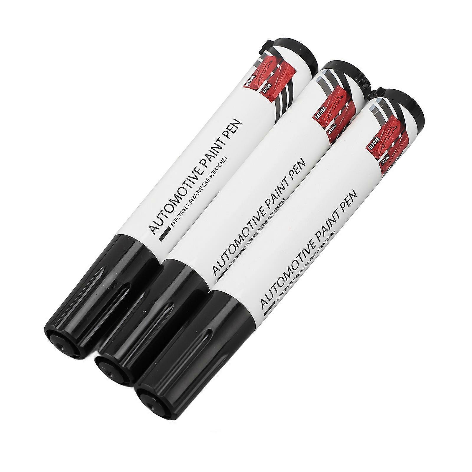 6PCS Touch Up Paint Pen Easy Using Black Automotive Paint Scratch Remover Pen for Car Maintenance 