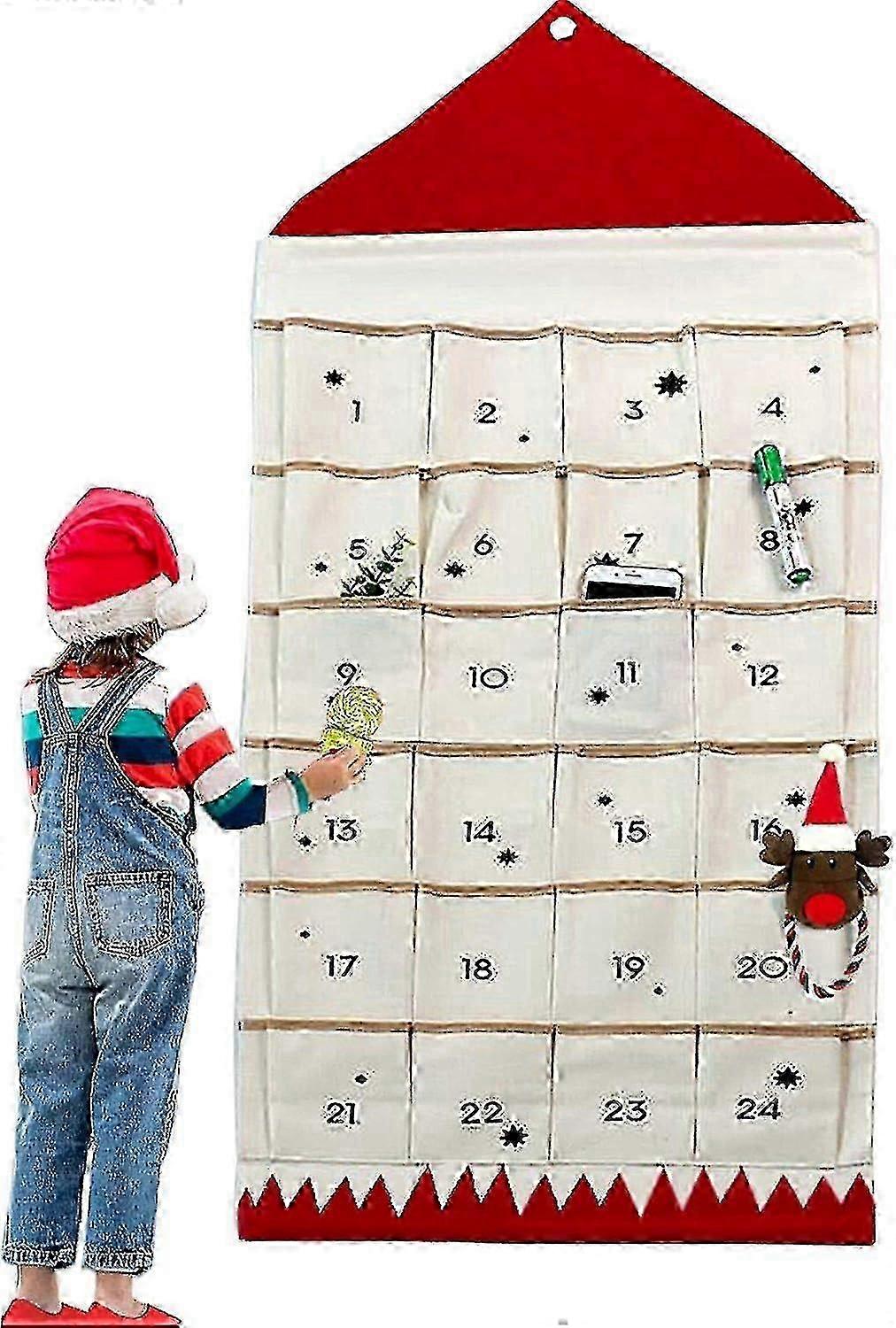 Advent With Pockets, Empty Advent Reusable Hanging 2023, To Fillable Ornaments miao4