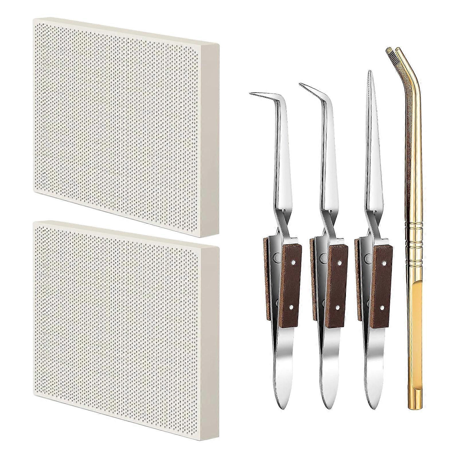 Jewelry Soldering Kit Portable Set Soldering Boards Locking Tweezers Iron Material for Precise and Efficient Welding Multicolor