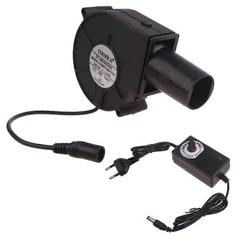 ポータブル12Vパワーバーベキューブロワーウッドストーブ速度調整屋外ポータブル