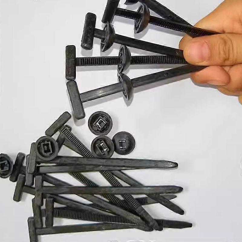 10 PCS Self-Locking Nylon Cable Tie Buckle Nylon Zip Ties Universal Fixed Clip