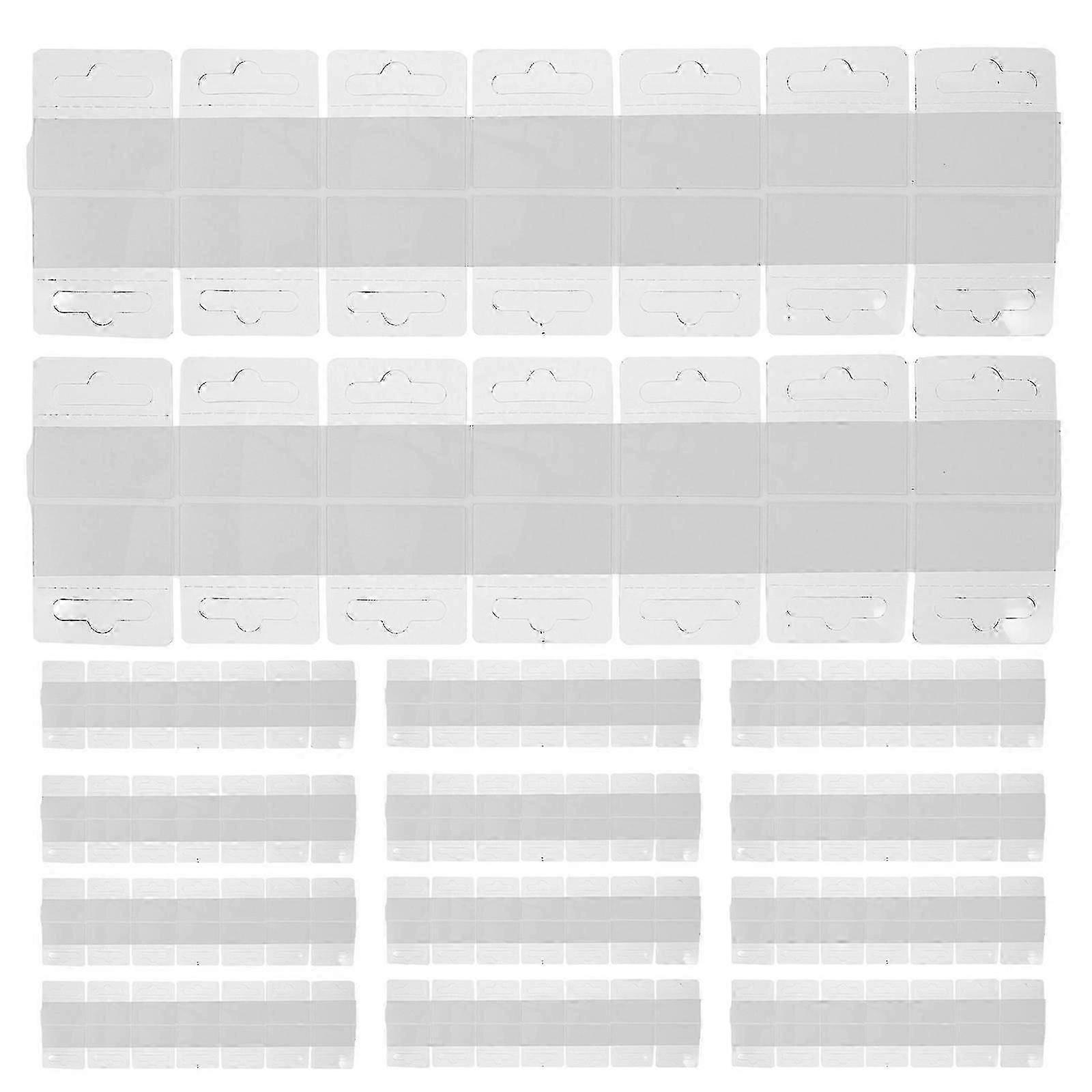 500pcs Slot Hole Hooks Self-adhesive Hanging Tabs Clear Tabs Hooks for Display