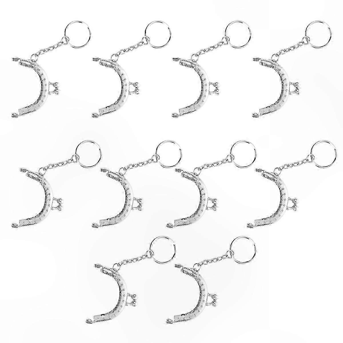 Purse Frame Clasps Clutch Bag Clasp 10Set Silver Iron Handbag Handle For Crafters DIY Craft